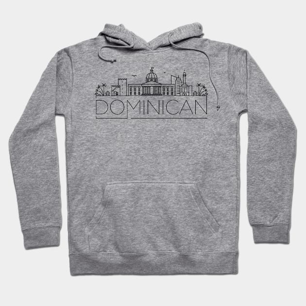 Dominican Minimal Skyline Hoodie by kursatunsal